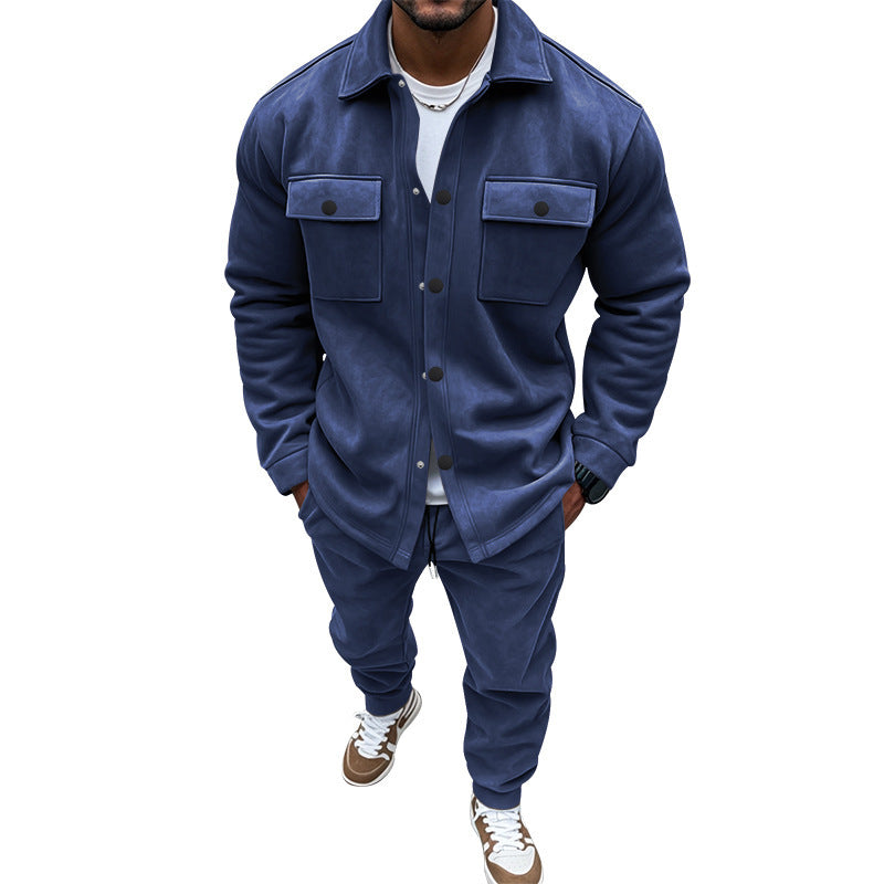 Herren Freizeit-Longejacke mit praktischen Knopftaschen und elastischen Details EB