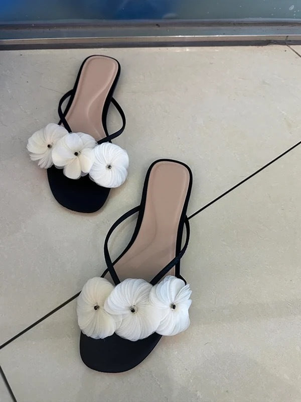 Damen Elegante Sandalen mit floralen Applikationen EB