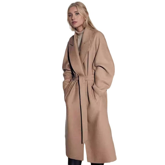 Damen eleganter Duster-Mantel mit geräumigen Taschen und modernem Schnitt EB