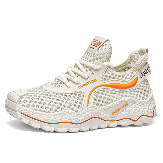 Damen Sportliche Sneakers mit Mesh-Obermaterial und stoßdämpfender Sohle EB