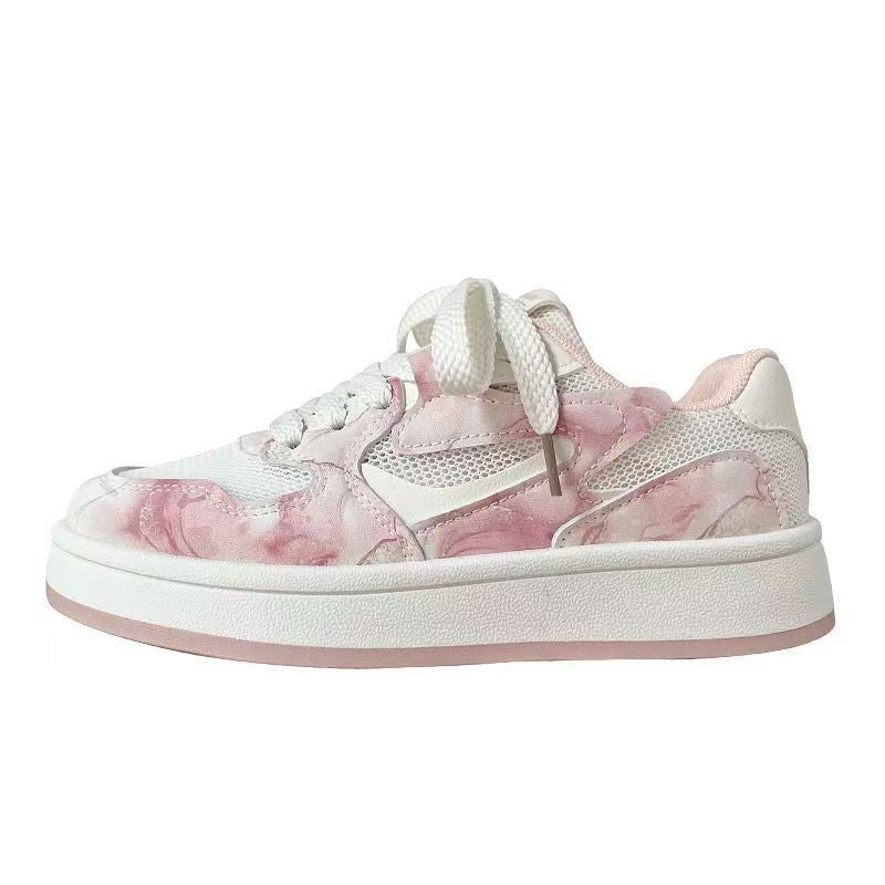Damen modische Sneakers mit floralem Design und atmungsaktiver Obermaterialkombination EB