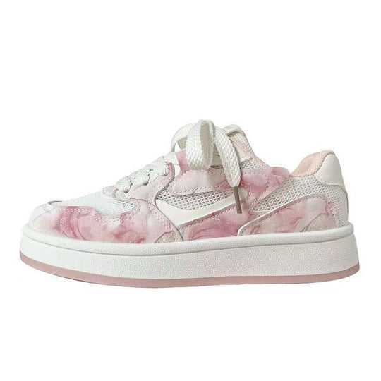 Damen Sportliche Sneakers mit floralem Muster und atmungsaktiver Struktur EB