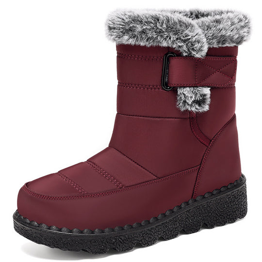 Damen Kuschelige Winterstiefel mit Futter und rutschfester Sohle EB