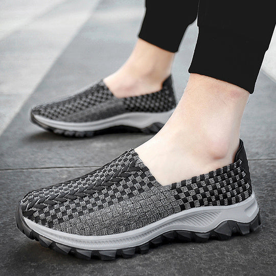 Unisex nan geflochtene elastische Slipper mit leichter dämpfender Sohle EB