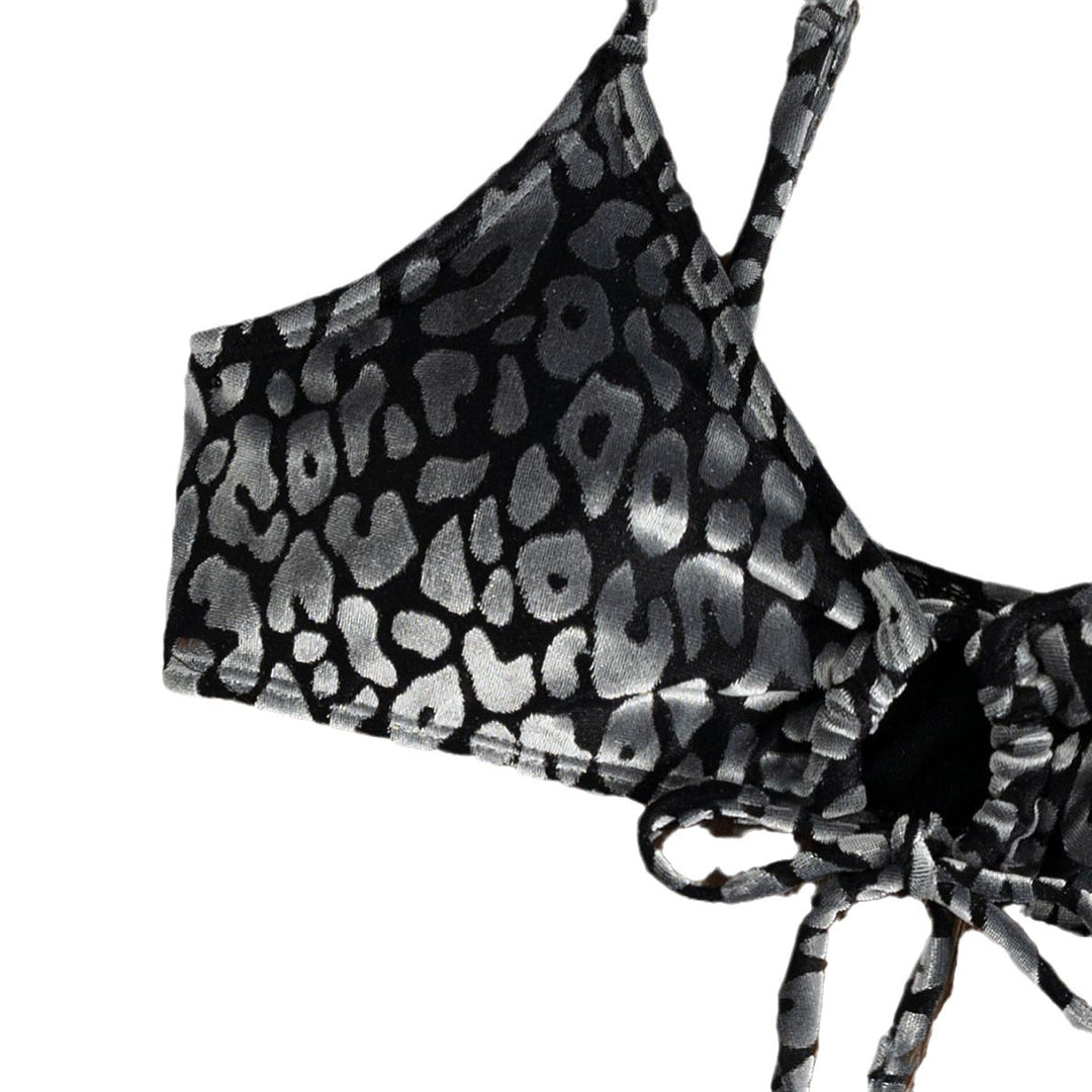 Damen Triangel-Bikini mit einzigartigen Tiermuster-Details EB