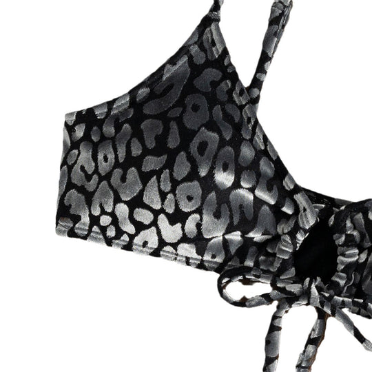 Damen Triangel-Bikini mit einzigartigen Tiermuster-Details EB