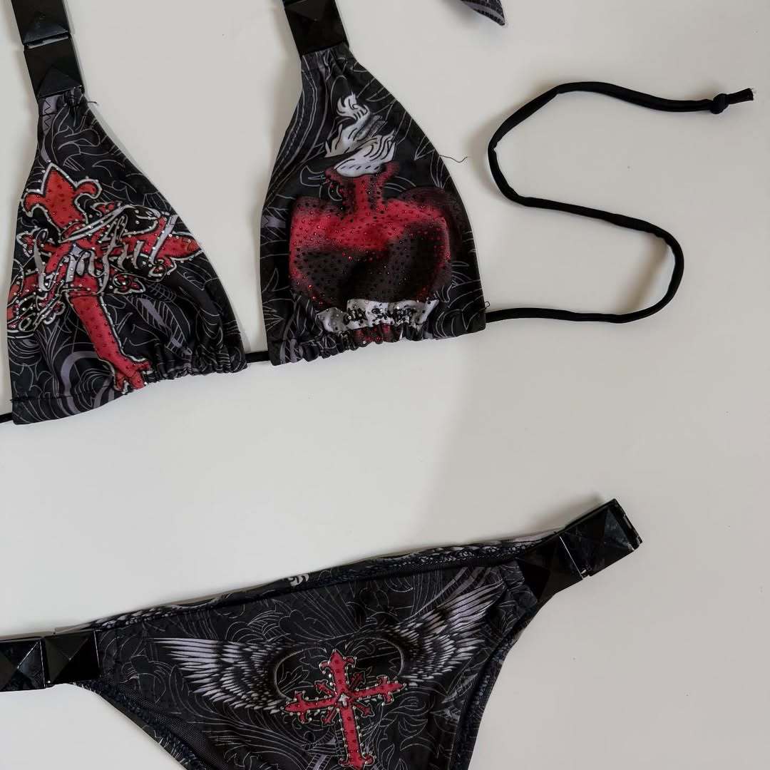 Damen Designer-Bikini mit kreativem Grafiken EB