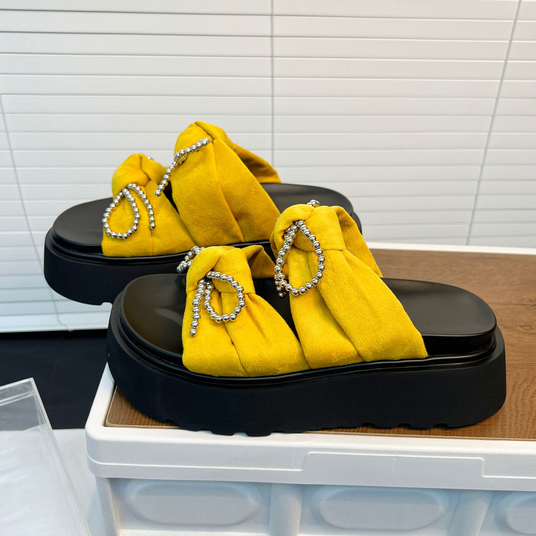 Damen Modische Plateauschuhe mit festlichem Schmuck EB
