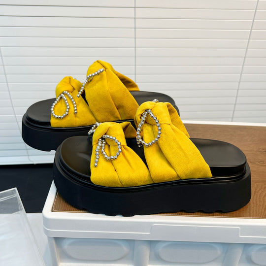 Damen Modische Plateauschuhe mit festlichem Schmuck EB