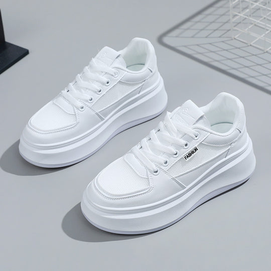 Damen modische Plateau Sneakers mit atmungsaktivem Netzmaterial und schockabsorbierender Sohle EB