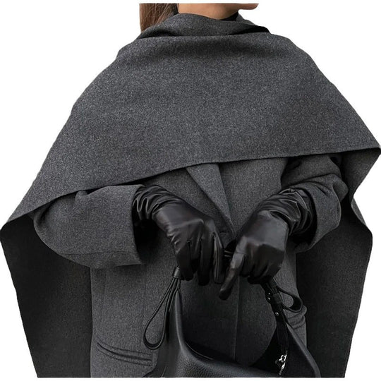 Damen Eleganter Oversize-Mantel mit schickem Kapuzenaufsatz EB