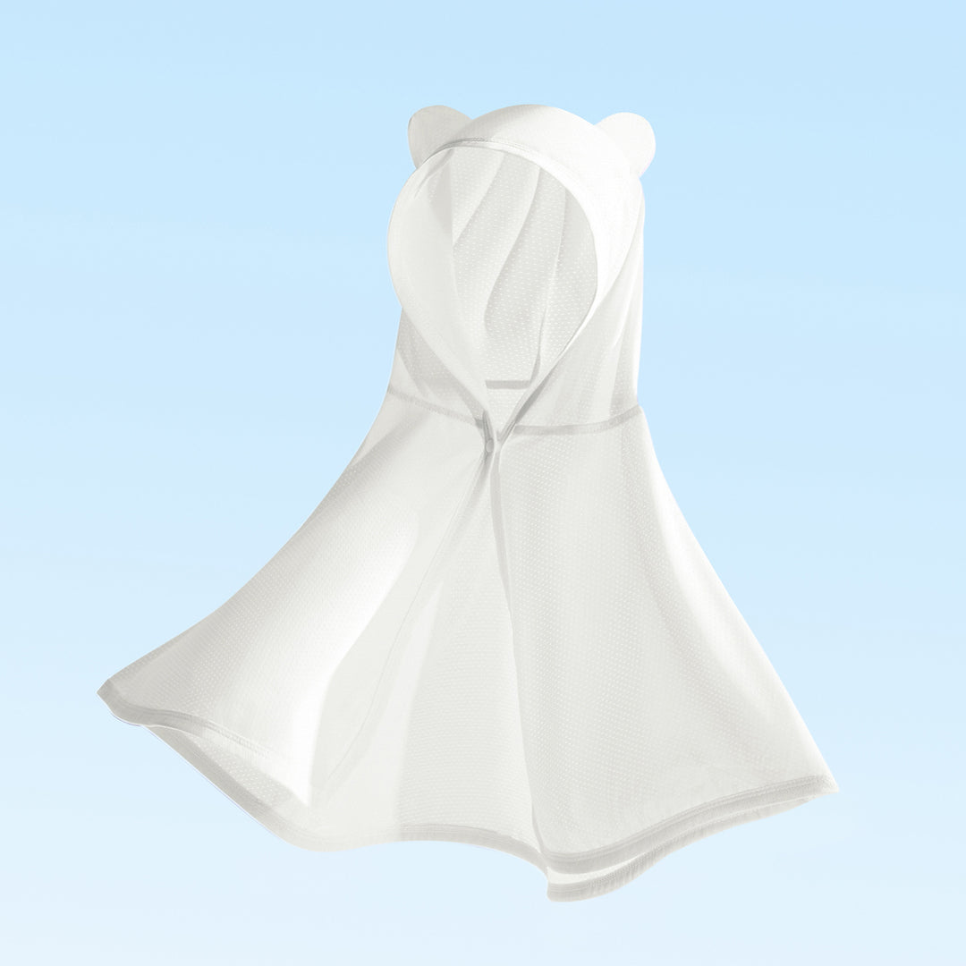 Unisex nan Kapuzensweat-Infant-Mesh-Schwimmponcho mit Bärenohren EB