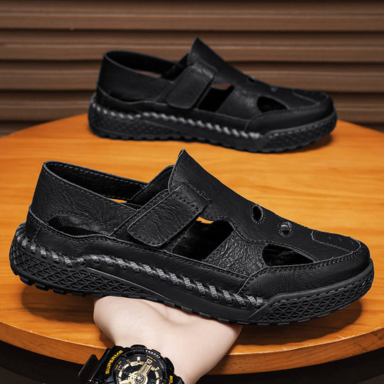 Damen Komfortable Leder Sandalen EB