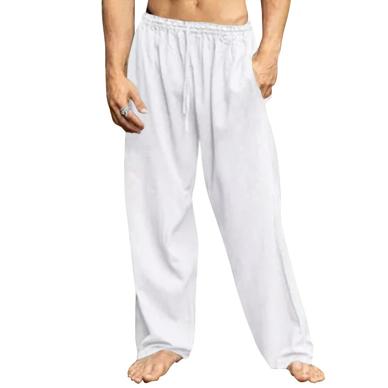 Herren bequeme Freizeit-Hose mit elastischem Bund und seitlichen Eingrifftaschen EB
