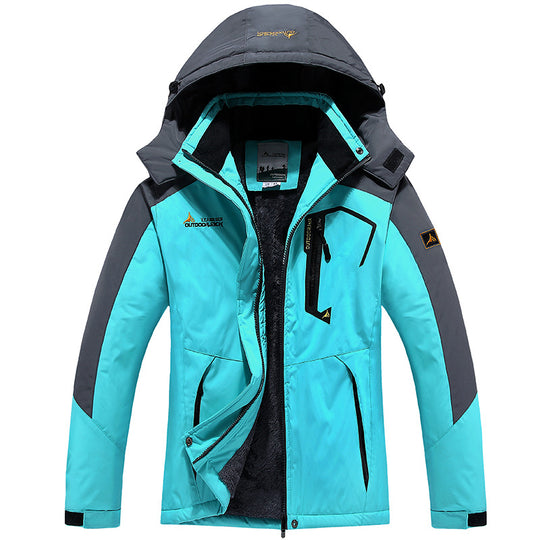 Herren multifunktionale wasserdichte Outdoorjacke mit abnehmbarem Fleece-Innenlayer und verstellbarer Kapuze EB