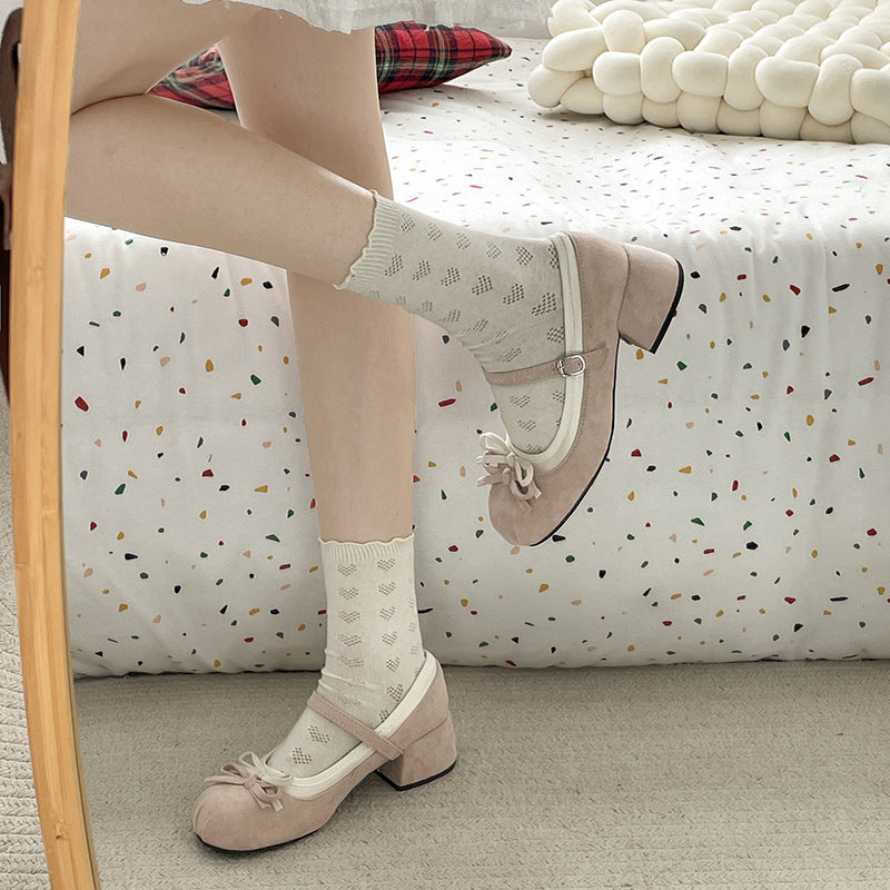 Damen Ballerinas mit zierlichem Riemchen und eleganter Schleifenapplikation EB