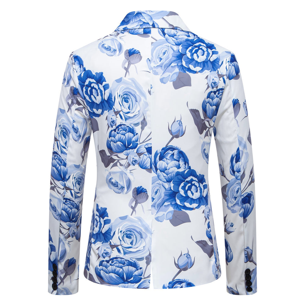 Herren eleganter Blazer mit floralem Design EB