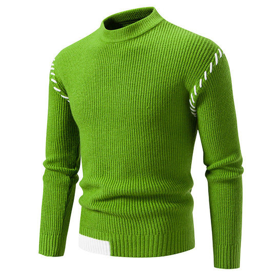 Herren modischer Strickpullover mit einzigartigem Design und hohem Kragen EB