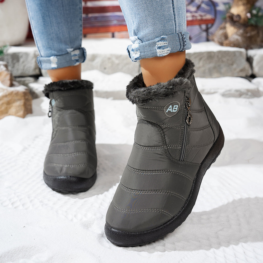 Damen Winterstiefel mit praktischem Reißverschluss und kuscheligem Innenfutter EB