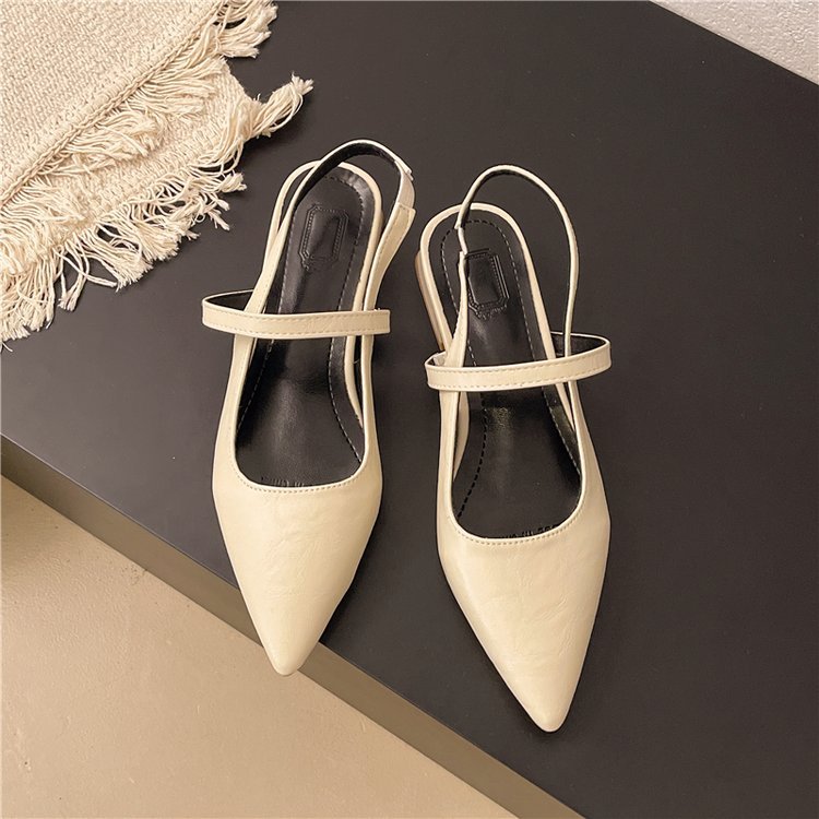 Damen elegante Slingback-Ballerinas aus glänzendem Material EB
