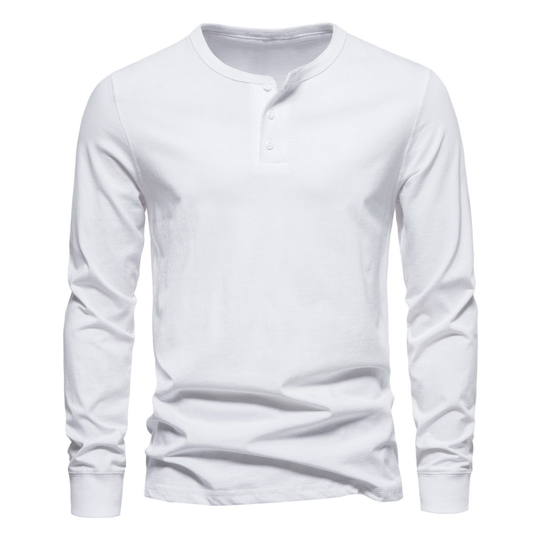 Herren Langarm-Henley-Shirt mit Knopfleiste und hohem Tragekomfort EB