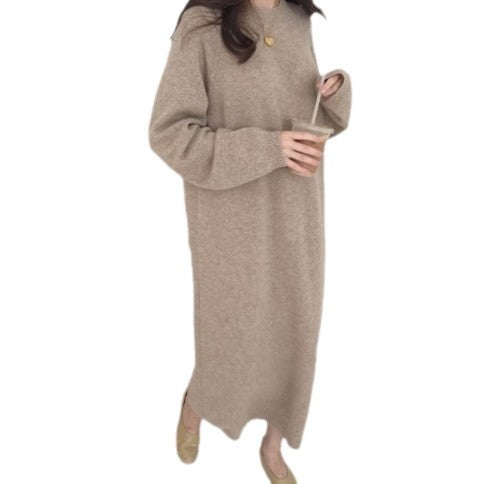 Damen gestricktes Oversized Kleid aus hochwertiger Wolle EB