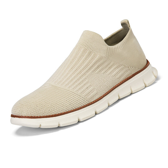 Damen Sportliche Slip-On Sneakers mit flexiblem Strick-Obermaterial EB
