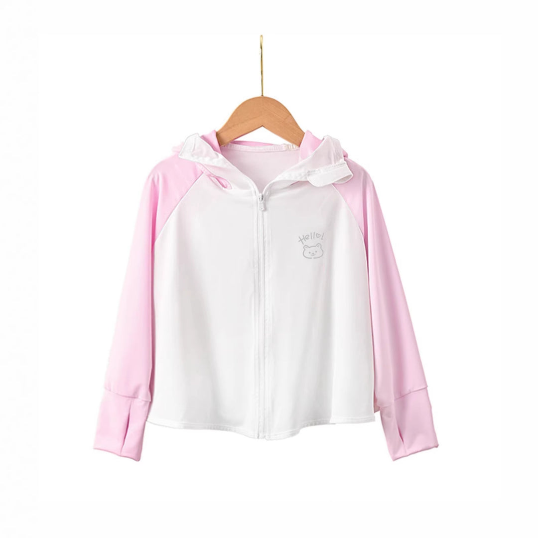 Damen UV-Schutzjacke mit Kapuze und atmungsaktivem Material EB