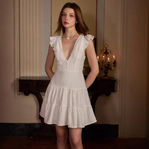 Damen Sommerkleid mit Rüschendetails EB