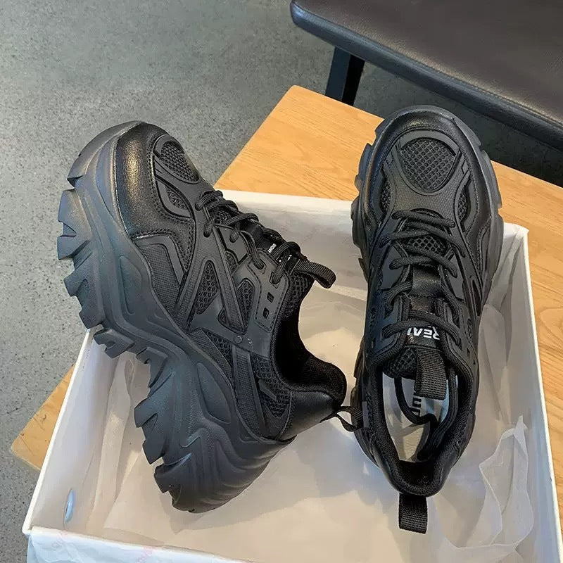 Damen Sportliche Chunky Sneaker mit atmungsaktiver Mesh-Oberfläche EB