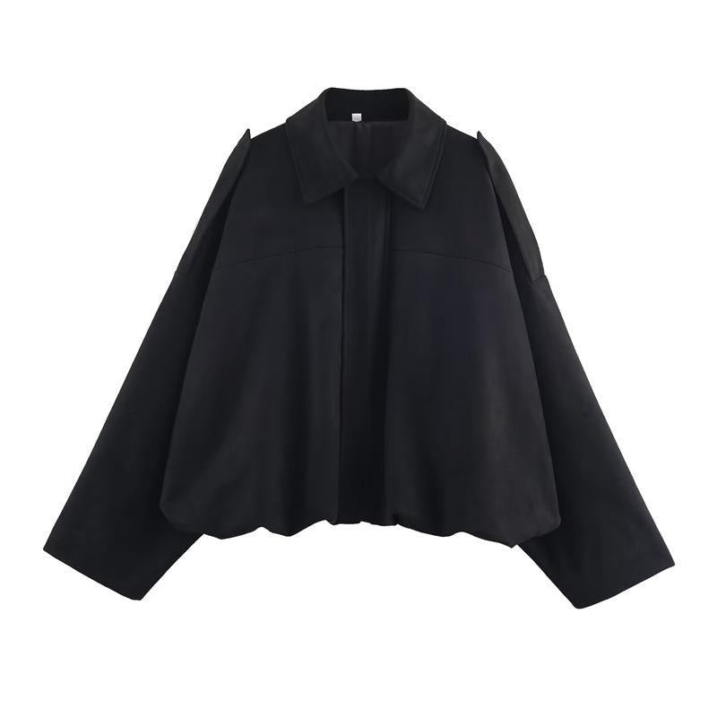 Damen Freizeitjacke im modischen Oversized-Design mit praktischen Taschen EB