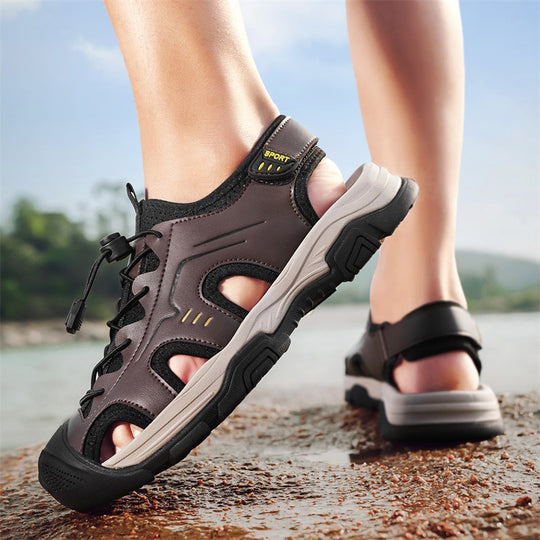 Damen Sportliche und atmungsaktive Wassersandalen mit rutschfester Sohle EB