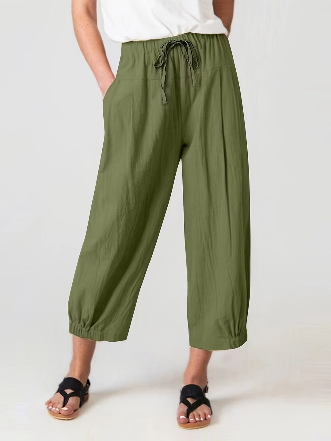 Damen Bequeme Sommerhose mit elastischem Bund EB