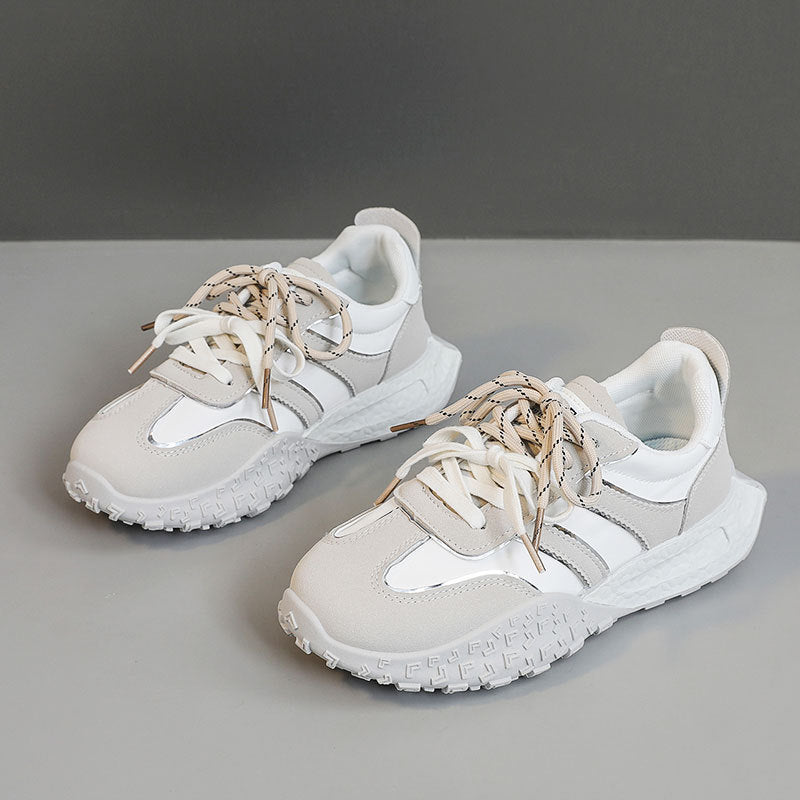 Damen Sportliche Luxus Sneakers mit atmungsaktiver Netzoberfläche und dämpfender Sohle EB