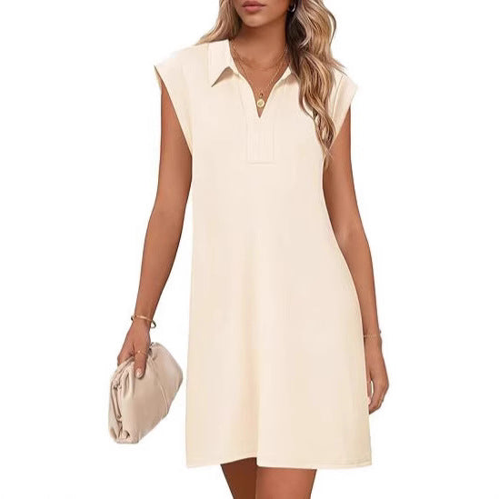 Damen Polo-Kleid mit Taschen und modernem Schnitt EB