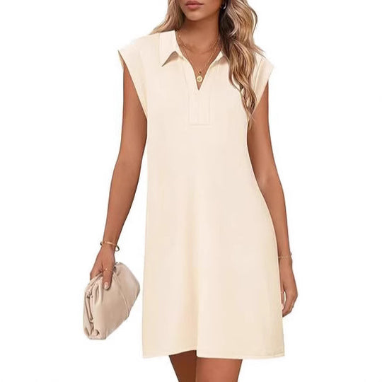 Damen Polo-Kleid mit Taschen und modernem Schnitt EB