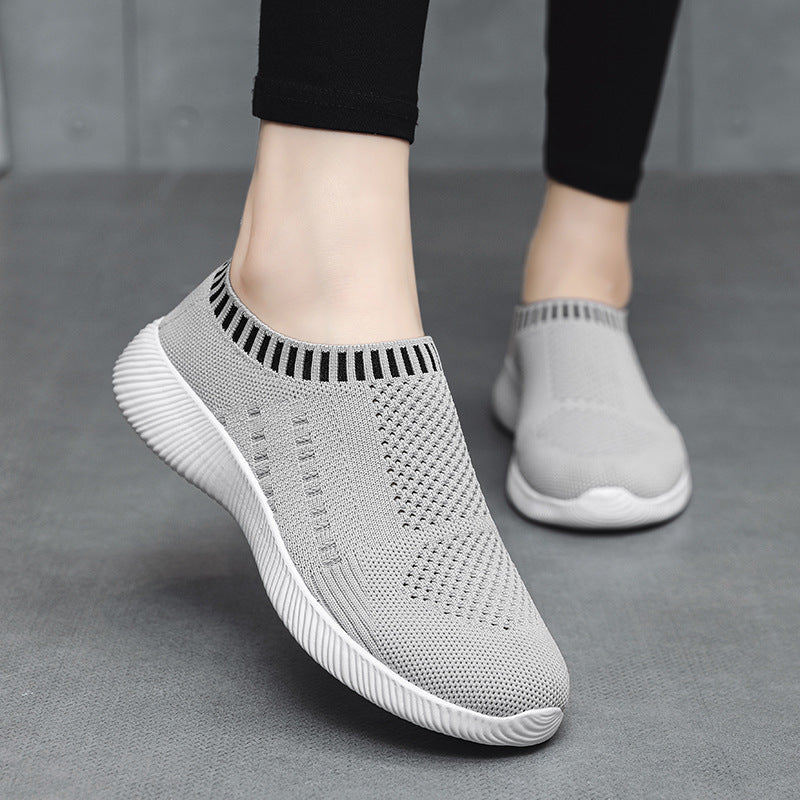 Damen Bequeme Slip-On Sneakers mit atmungsaktivem Obermaterial EB