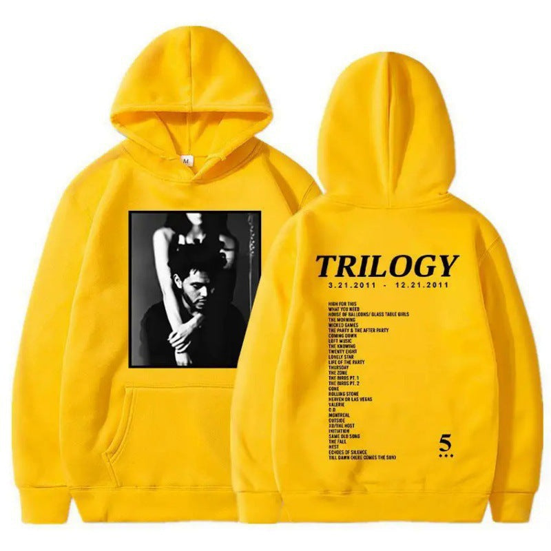 Damen Kapuzenpullover mit künstlerischem Fotodruck und einzigartigem Schriftzug EB