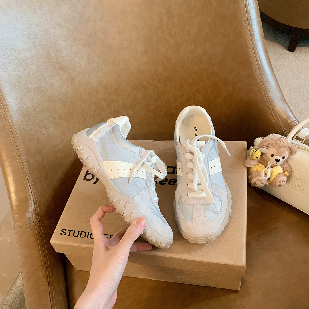 Damen sportliche Sneakers mit atmungsaktivem Obermaterial und rutschfester Sohle EB