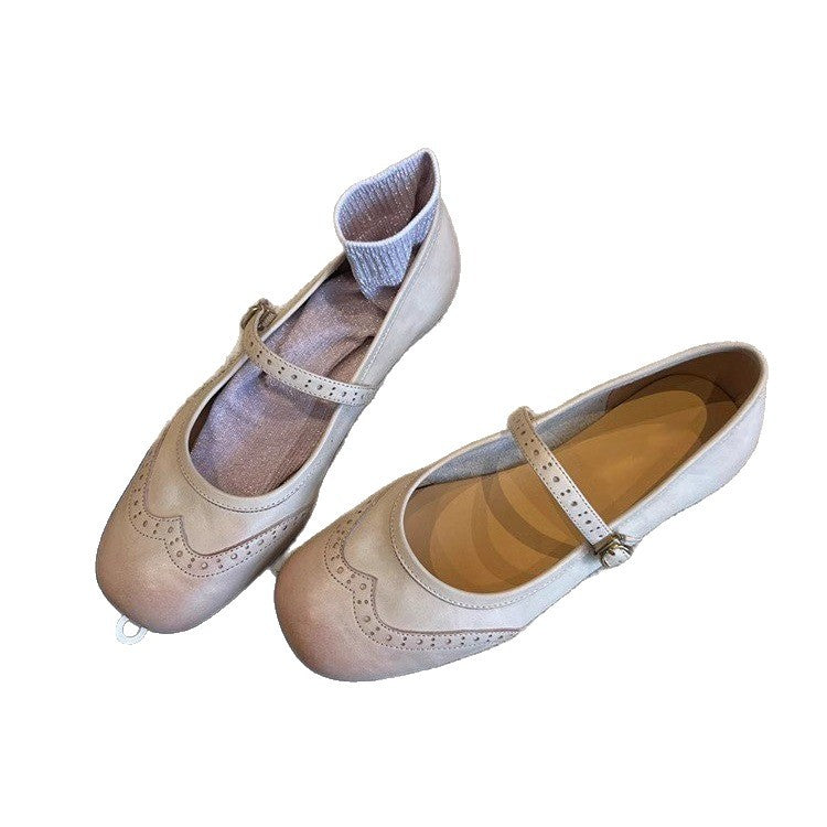 Damen Elegante Ballerinas mit verstellbarem Riemen und modischem Detail EB