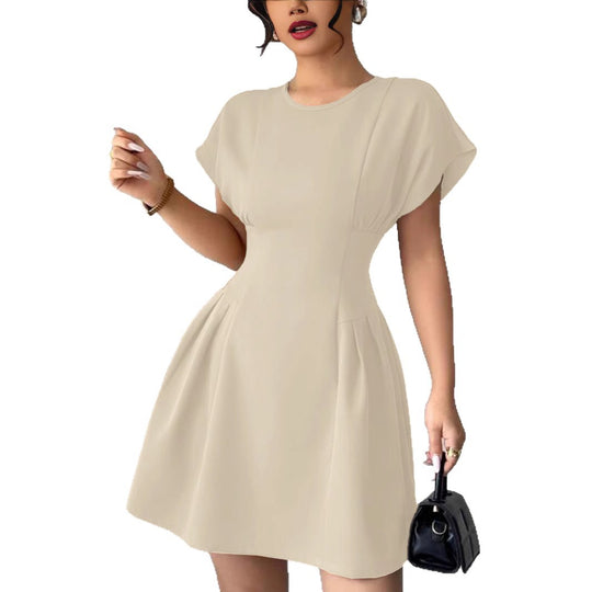Damen Wickelkleid mit elegantem Schnitt und fließendem Rock EB