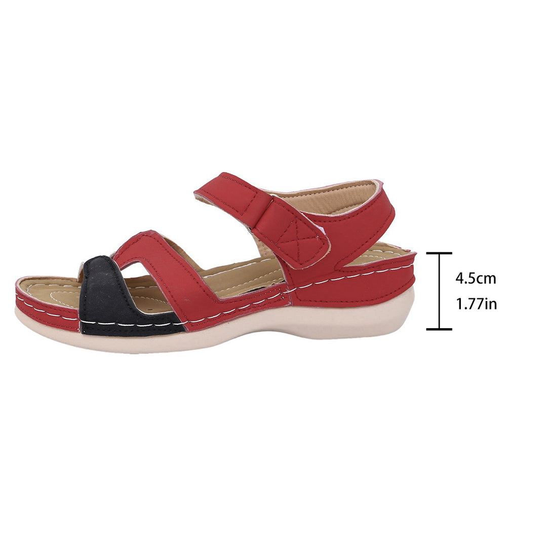 Damen Bequeme Sandalen mit verstellbaren Riemen und ergonomischer Fußbettung EB