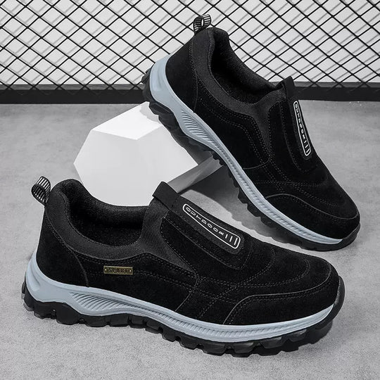 Herren  slip-on Freizeitsneaker mit Wildlederoptik, elastischem Einstieg und griffiger Profilsohle EB