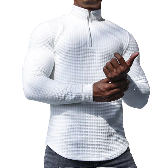 Herren Sportliches Langarmshirt mit strukturierter Oberfläche EB