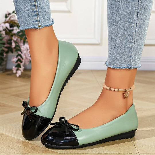 Damen Bequeme Ballerinas mit elegantem Schleifendetail EB