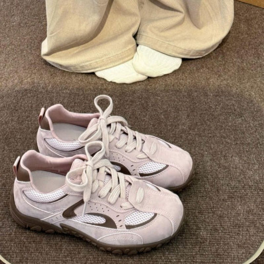 Damen Chunky Retro-Sneaker mit gepolsterter Komfortsohle und profilierter Gummisohle EB