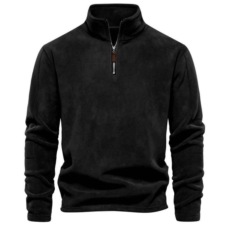 Herren Mikrofleece Pullover mit halbem Reißverschluss EB