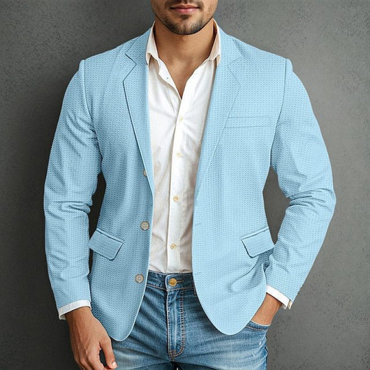 Herren eleganter Blazer mit strukturiertem Design und praktischen Taschen EB