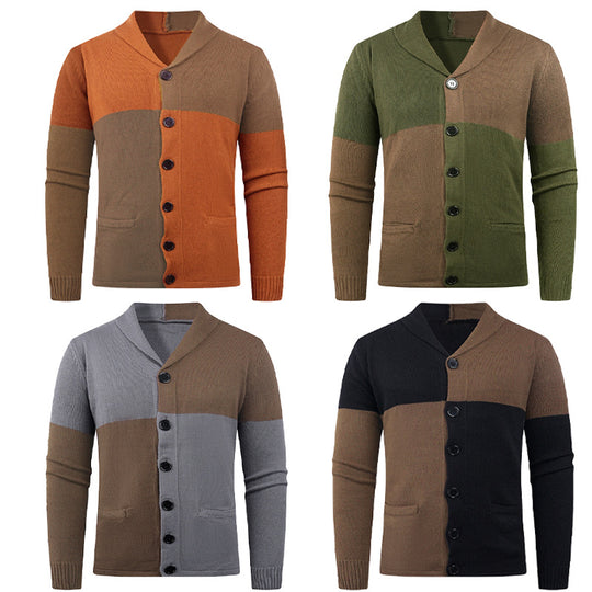 Herren Strickjacke mit modernem Zopfmuster und praktischen Taschen EB
