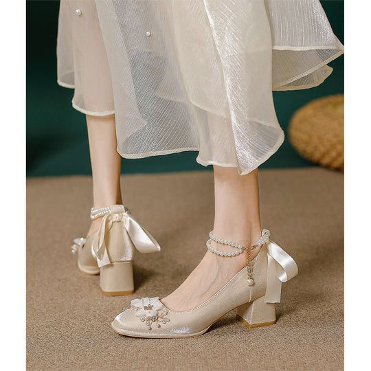 Damen verzierte und elegante Absatzschuhe EB
